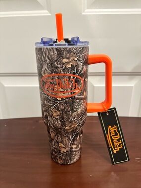 Von Dutch Camouflage Print Double Walled Insulated Stainless Steel 40oz Tumbler